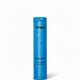 Amika Hydro Rush Intense Moisture Shampoo 275ml for hydration softness and healthy looking hair