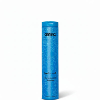 Amika Hydro Rush Intense Moisture Shampoo 275ml for hydration softness and healthy looking hair