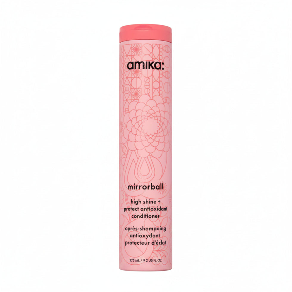 amika mirrorball high shine protect antioxidant conditioner 275ml glossy shine boosting smoothing hair care for healthy radiant hair