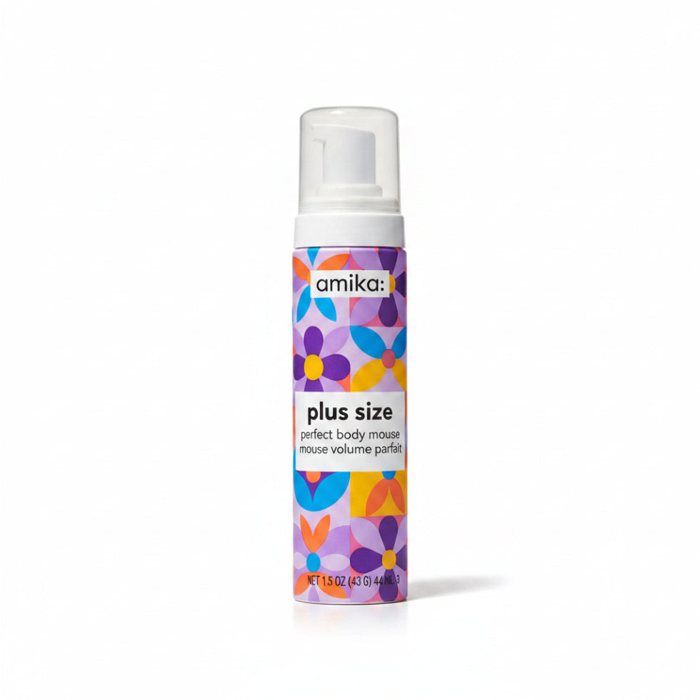 amika plus size perfect body hair mousse 44ml travel size volumizing foam for instant lift body and soft natural bouncy hair styling product