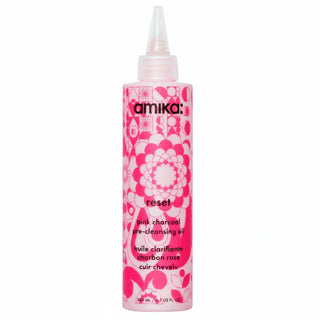 Amika Reset Pink Charcoal Scalp Cleansing Oil 200ml for deep scalp cleansing detox and buildup removal