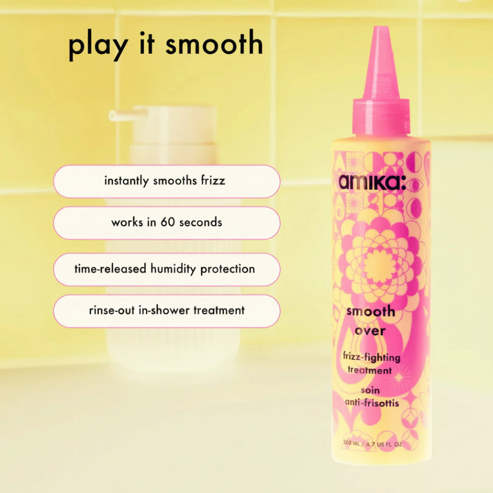 Amika Smooth Over Frizz Fighting Treatment Mask 200ml for smooth shiny frizz free hair treatment