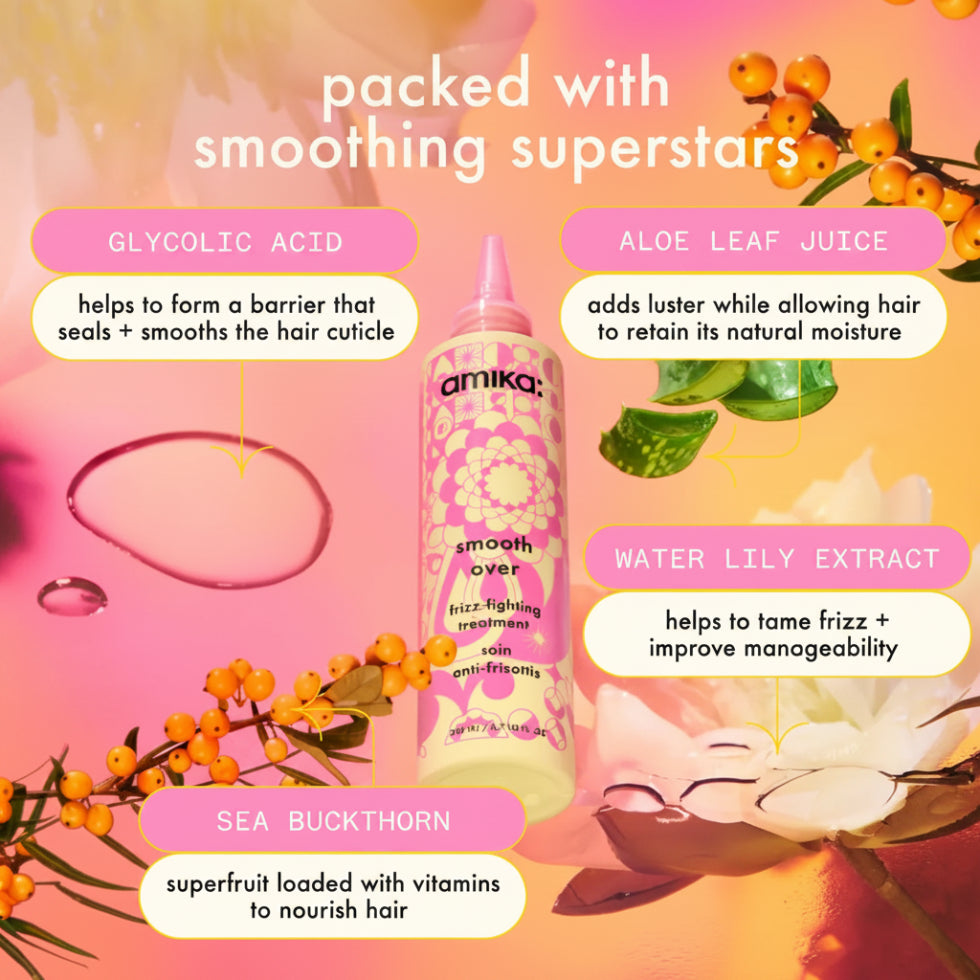 Amika Smooth Over Frizz Fighting Treatment Mask 200ml for smooth shiny frizz free hair treatment
