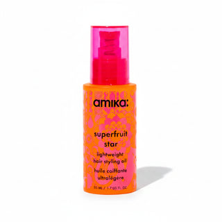 Amika Superfruit Star Lightweight Hair Styling Oil 50ml for shine frizz control and smooth hai
