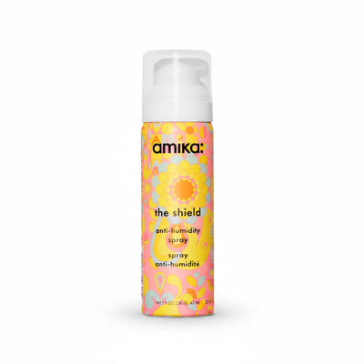 amika the shield anti humidity hair spray 30ml travel size frizz control humidity protection lightweight finishing spray for smooth hairstyle