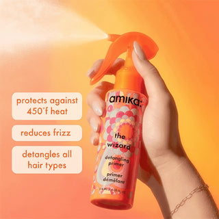 Amika The Wizard Detangling Primer 150ml for detangling heat protection frizz control and smooth manageable hair