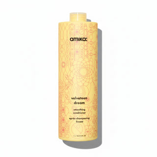 amika velveteen dream smoothing conditioner 1000ml salon size frizz control smoothing conditioner for silky soft shiny manageable hair care