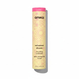 amika velveteen dream smoothing conditioner 275ml frizz control hair conditioner for smooth silky soft salon finish hair care product