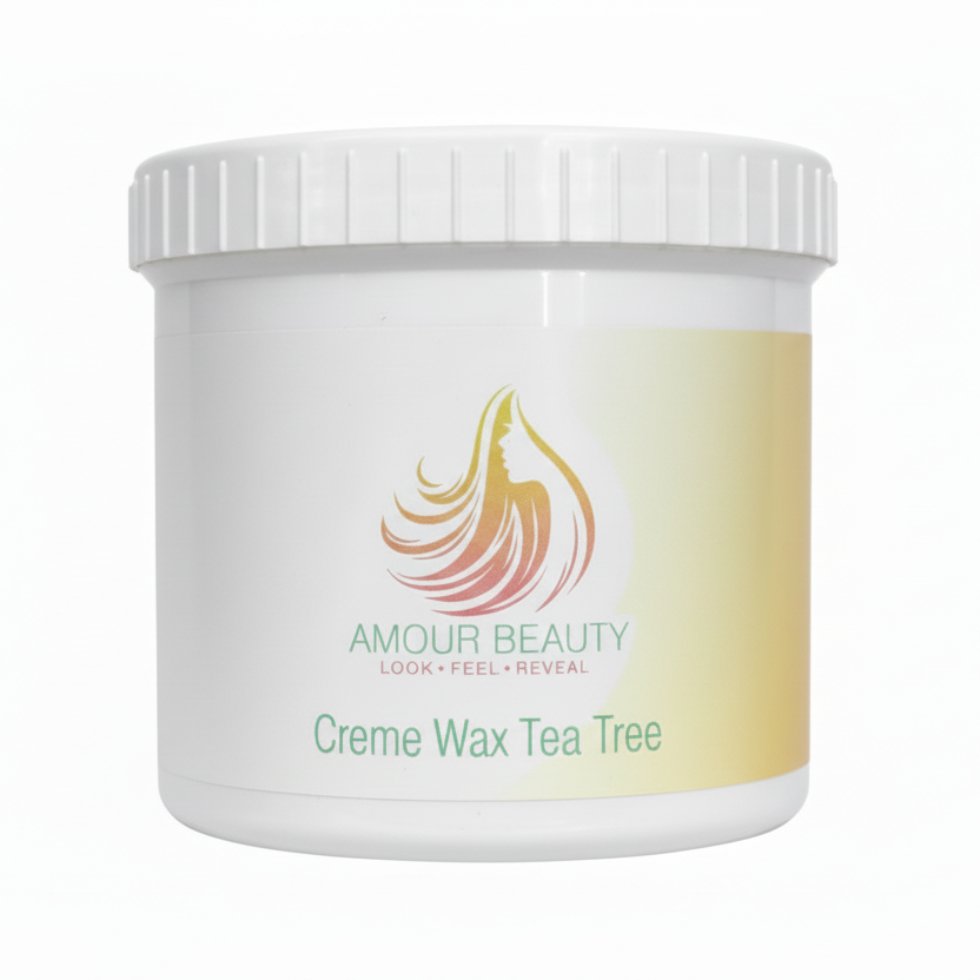 Amour beauty tea tree creme wax smooth hair removal for clean refreshed skin