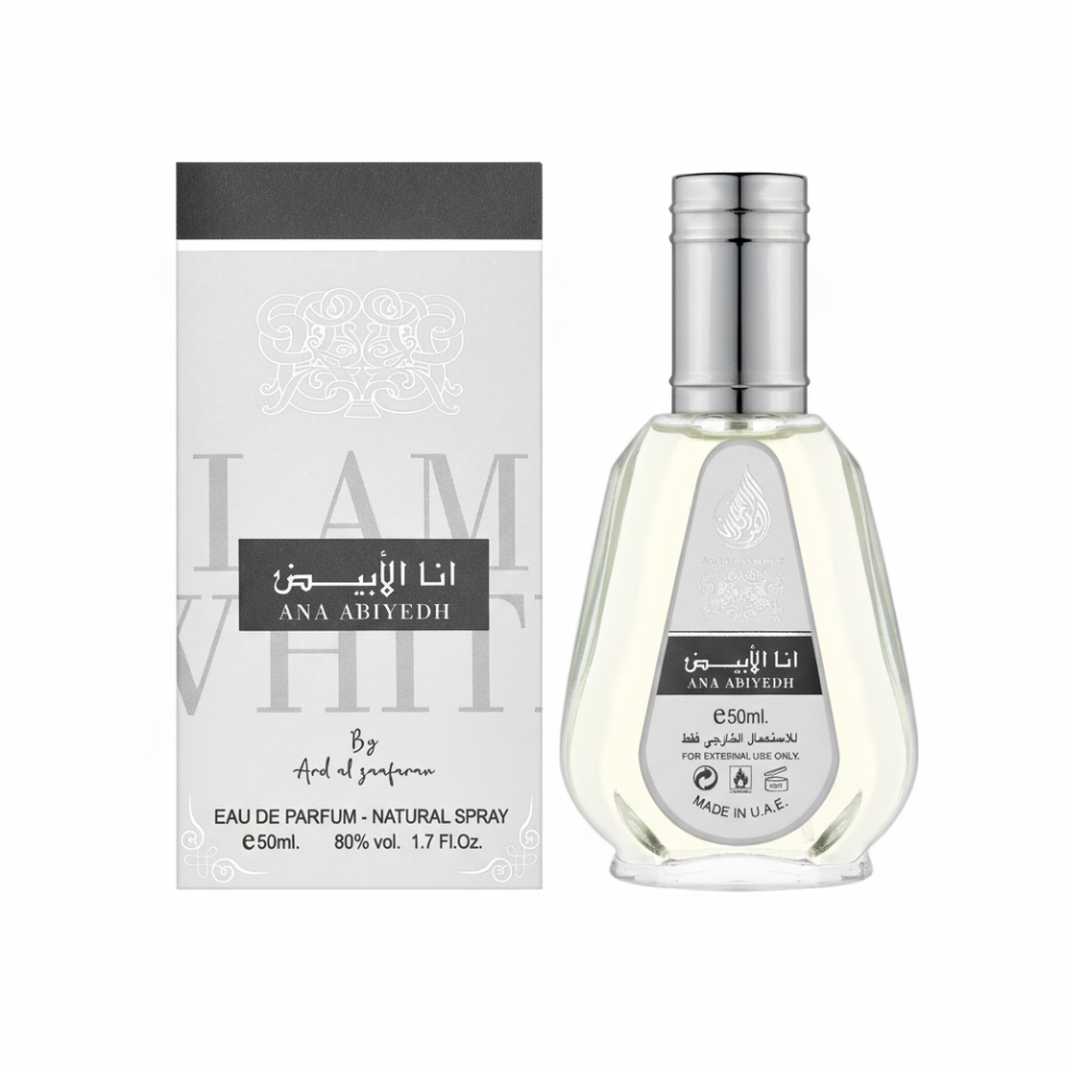Ana Abiyedh Eau De Parfum 50ml by Ard Al Zaafaran soft musk long-lasting perfume
