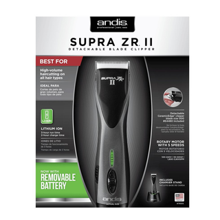 Andis Supra ZR II Clipper | Professional Cordless Hair Clipper with 5-Speed Control