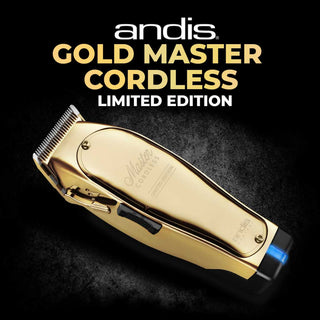 andis master cordless limited gold edition professional lithium ion barber hair clipper gold finish