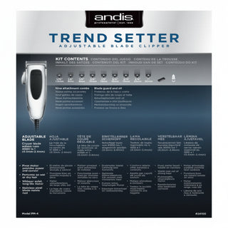 andis trend setter adjustable blade clipper pivot motor professional hair clipper for fades blending and barber grade hair cutting performance
