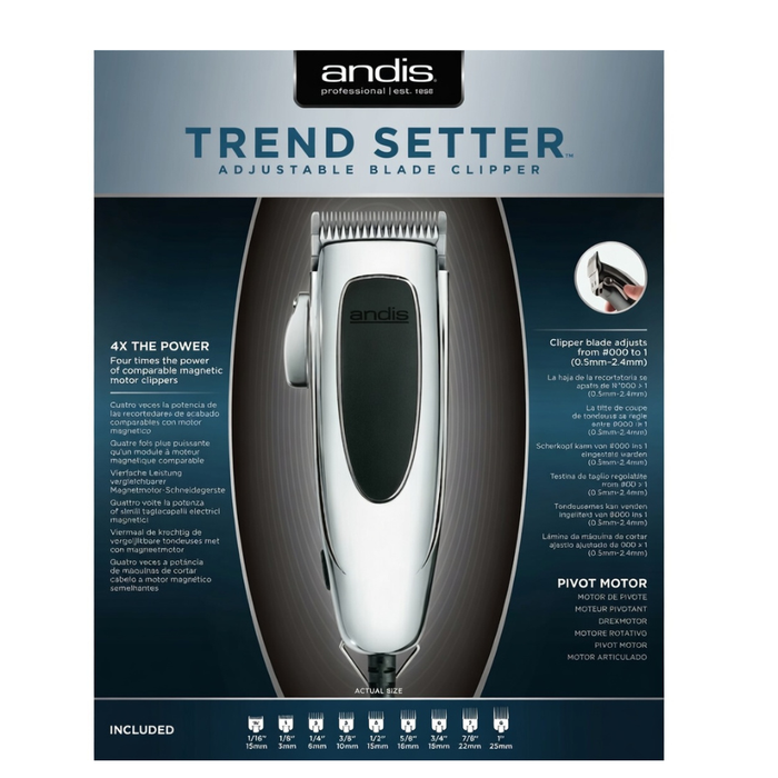 andis trend setter adjustable blade professional hair clipper barber precision cutting tool