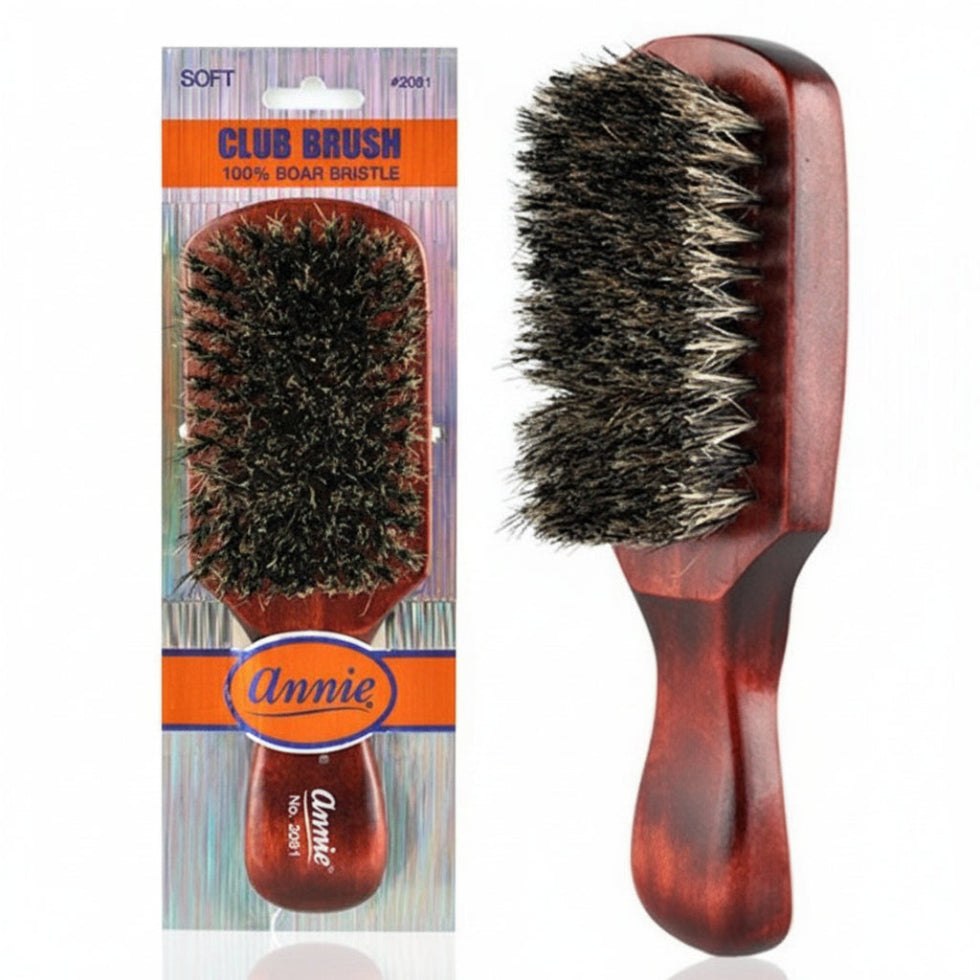 Annie club brush soft 2081 for gentle smoothing frizz control and daily hair styling care
