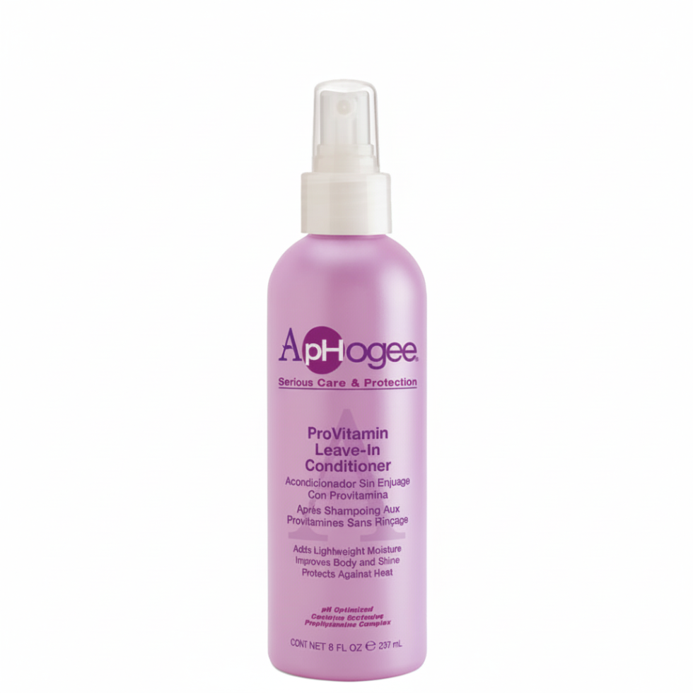 aphogee provitamin leave in conditioner 237ml heat protect detangle moisturize frizz control hair
