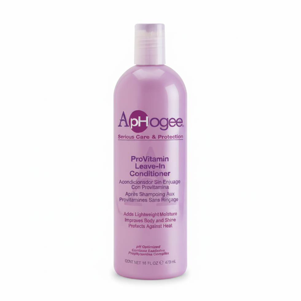 aphogee provitamin leave in conditioner 473ml heat protect moisturize detangle frizz control hair