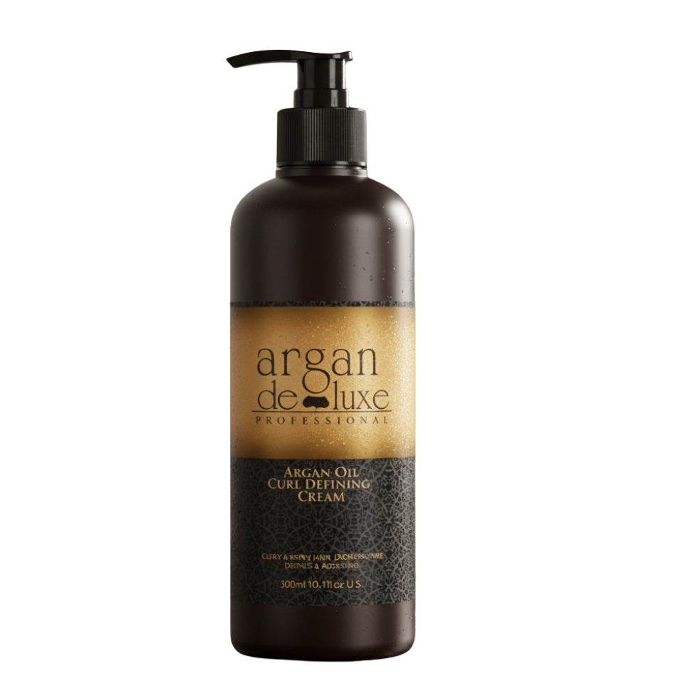 Argan De Luxe curl defining cream 240ml for frizz control and natural curl definition