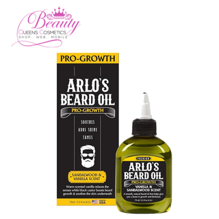 Arlo's Beard Oil Pro Growth-Parfum Bois de Santal et Vanille 75 ml