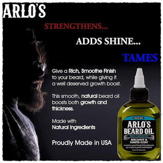 arlos beard oil pro growth bergamot juniper 75ml beard care strength shine tame oil