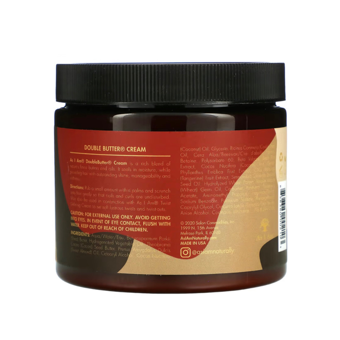 As I Am double butter cream 16oz deep moisture hair cream for soft smooth shiny hydrated hair