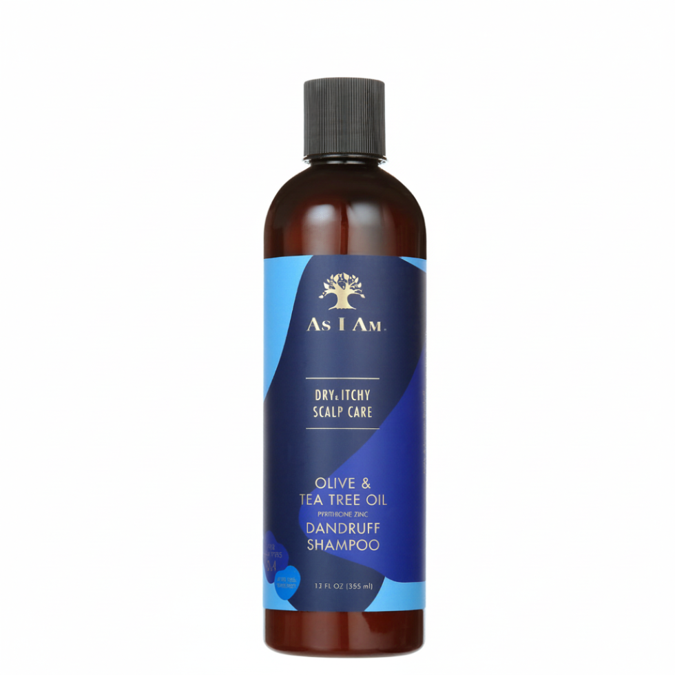 As I Am dry itchy scalp dandruff shampoo 355ml tea tree olive oil cleansing hydrating anti dandruff scalp care