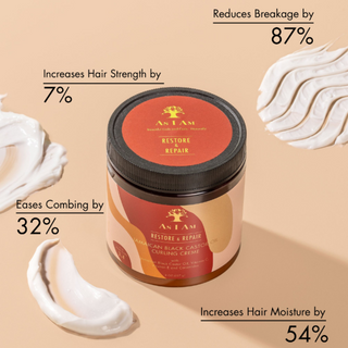 As I Am Jamaican black castor oil curling cream 227g for hydrated defined soft shiny frizz free curls