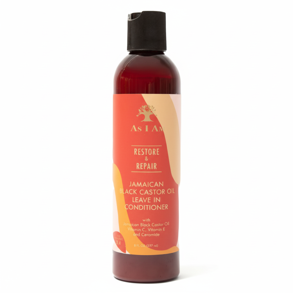 As I Am Jamaican black castor oil leave in conditioner 237ml hydrating detangling strengthening hair care for soft smooth shiny healthy hair