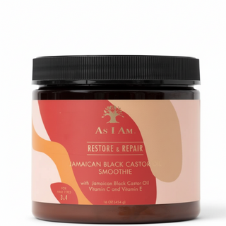 As I Am Jamaican black castor oil smoothie 454g curl defining moisturizing cream for soft shiny frizz free defined curls