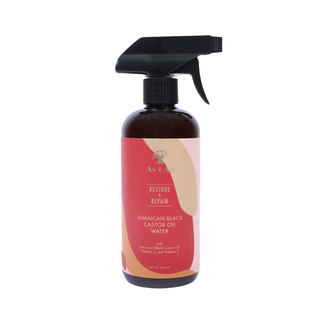 As I Am Jamaican black castor oil water 16oz with ceramide vitamin c e hydrating detangling strengthening hair mist