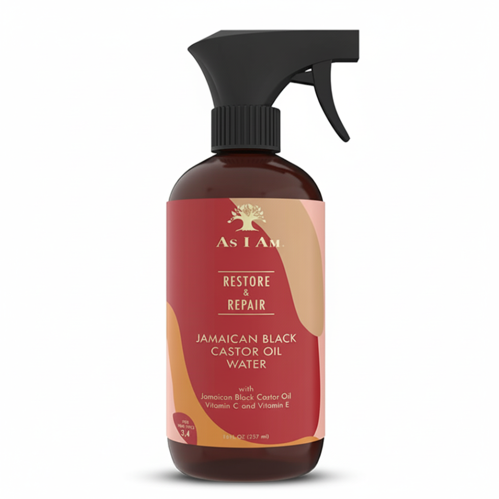 As I Am Jamaican black castor oil water 16oz hydrating strengthening hair spray for soft shiny healthy hair
