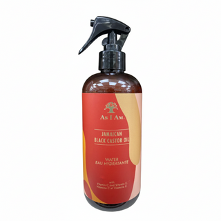As I Am Jamaican black castor oil water 473ml hydrating strengthening spray with vitamin c e for soft shiny healthy hair