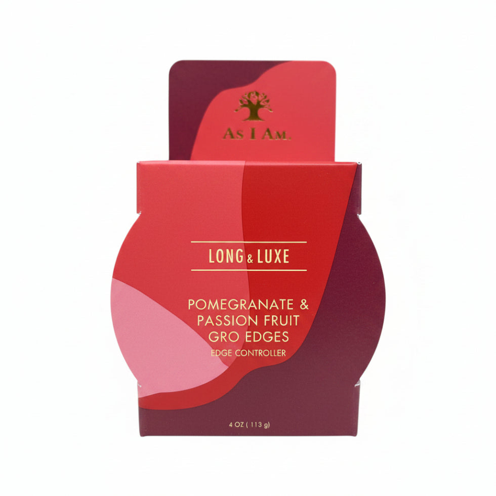 As I Am long and luxe groedges 113g strong hold edge control gel for smooth sleek defined edges and healthy hairline