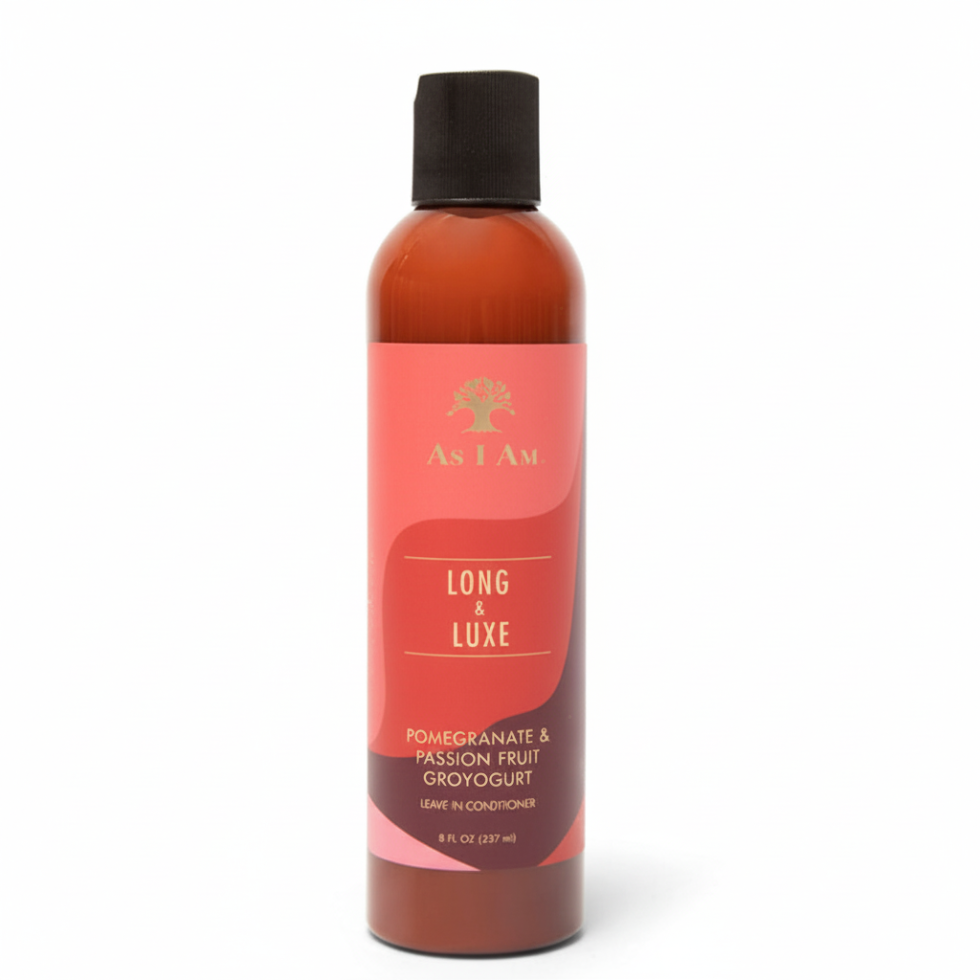 As I Am long and luxe gro yogurt leave in conditioner 237ml for hydrated defined soft shiny curls