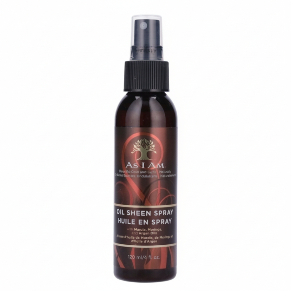 As I Am oil sheen spray 120ml marula moringa argan hair shine spray for smooth glossy frizz free hair