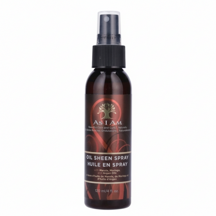 As I Am oil sheen spray 120ml marula moringa argan hair shine spray for smooth glossy frizz free hair