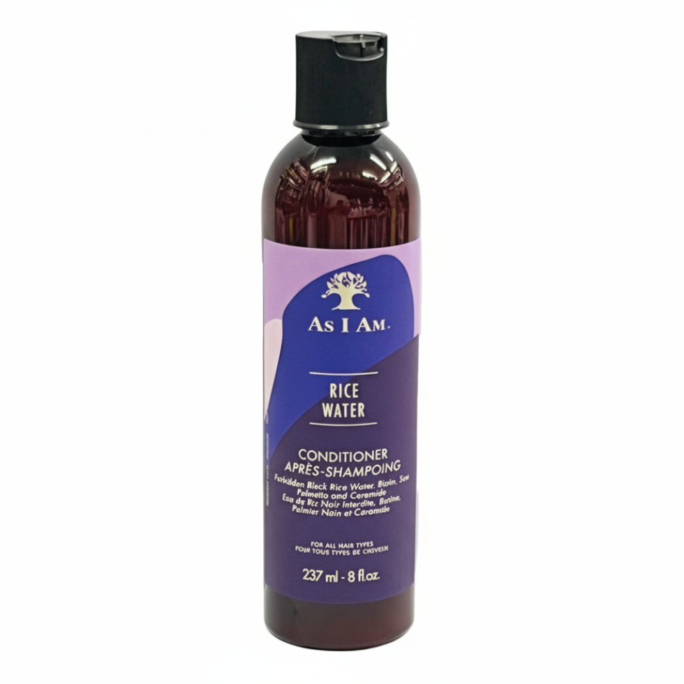 As I Am rice water conditioner 237ml hydrating strengthening detangling hair care for soft smooth shiny healthy hair