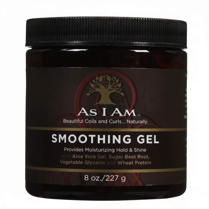 as i am smoothing gel for long lasting hold shine control smooth edges and frizz free hair styling 227g