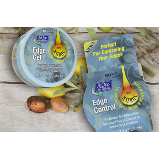 atone edge control gel 2.3oz indian amla moroccan argan oil strong hold smooth edges frizz control