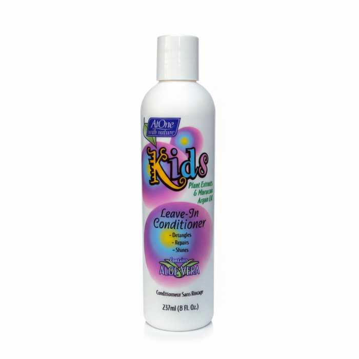 atone kids leave in conditioner 237ml detangles repairs adds shine soft kids hair care no rinse