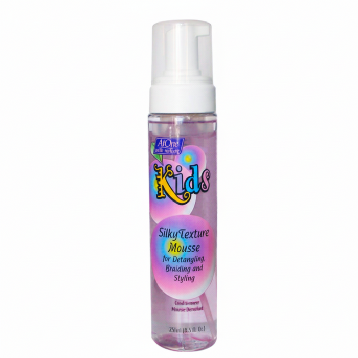 atone kids silky texture mousse 251ml detangle braiding styling frizz control soft hold kids hair Care