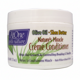 atone natures miracle creme conditioner 154g control breakage shedding hair growth olive oil shea butter