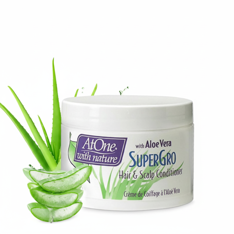 atone aloe vera supergro hair scalp conditioner 154g nourish strengthen moisturize reduce breakage hair care