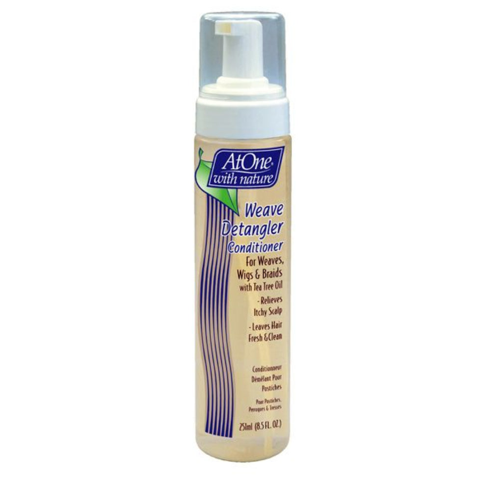 atone weave detangler mousse 251ml tea tree oil wigs braids extensions detangle frizz control scalp care