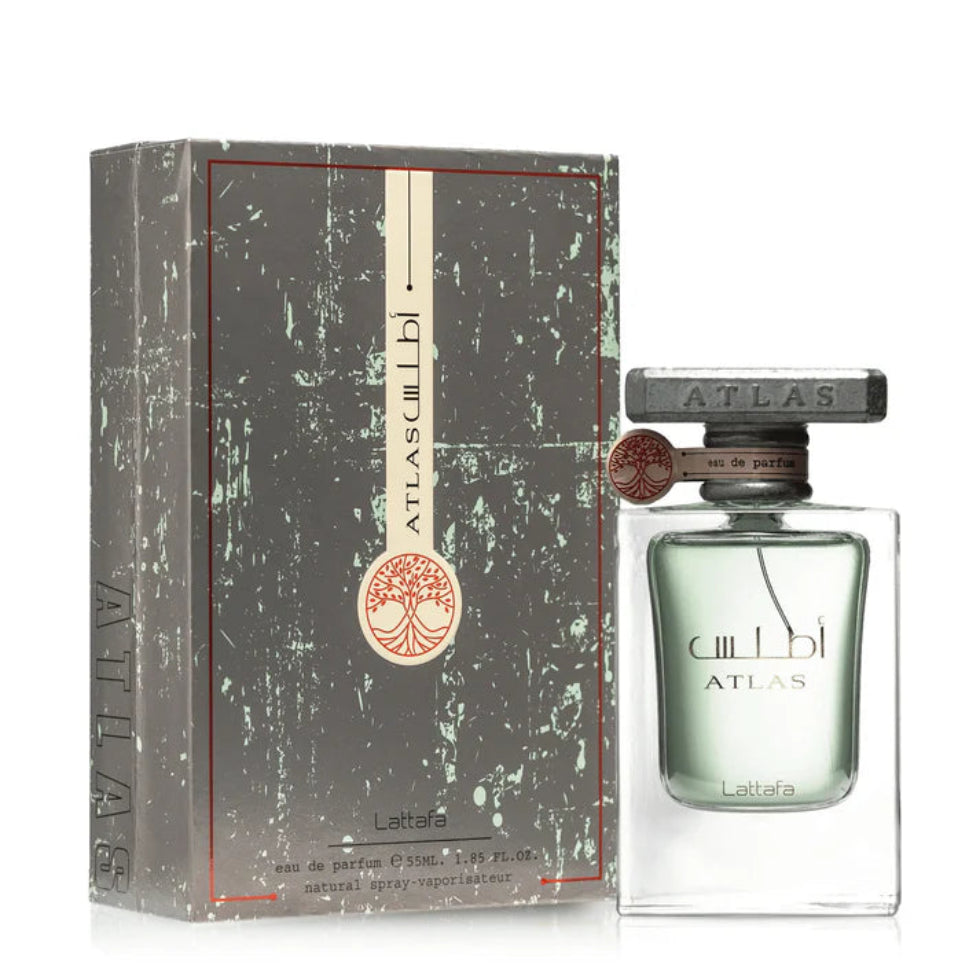 Atlas perfume 55ml EDP by Lattafa fresh aquatic woody aromatic long lasting unisex fragrance bottle