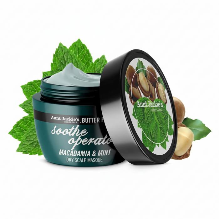 aunt jackies soothe operator scalp masque 8oz macadamia mint soothes itchy scalp hydrates refreshes hair care