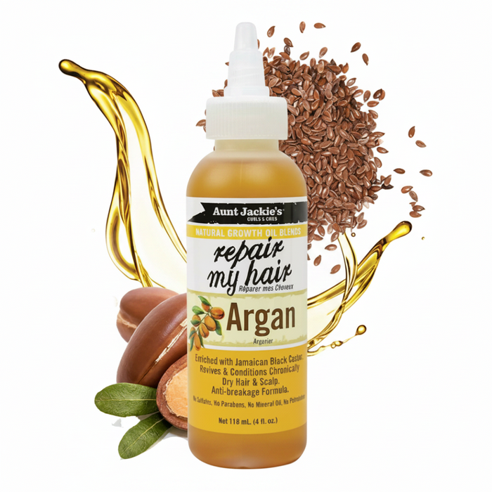 aunt jackies repair my hair argan oil 4oz scalp hair growth oil nourishes strengthens adds shine reduces breakage