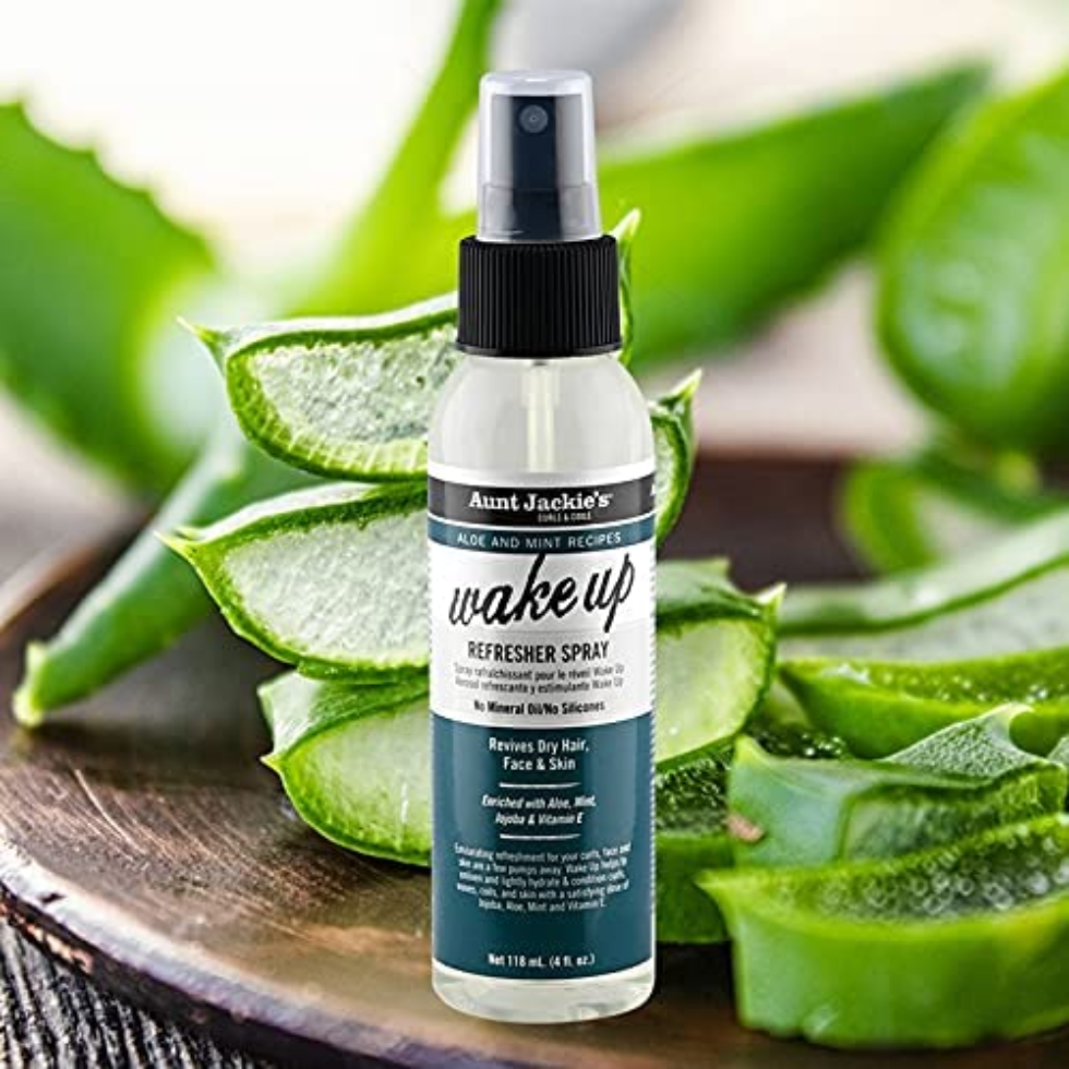 aunt jackies aloe mint wake up refresher spray 4oz hair face skin mist hydrates refreshes cooling effect