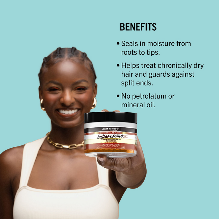 Aunt Jackie’s Coconut Crème Butter Crème 7.5oz | Moisture Sealant Hair Butter