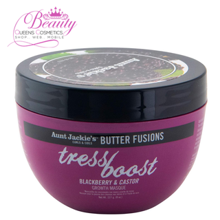 Aunt Jackie's Butter Fusions Tress Boost Blackberry & Castor Growth Masque – 8oz